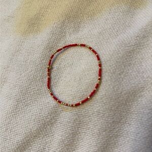 Enewton Red and Gold Beaded Bracelet